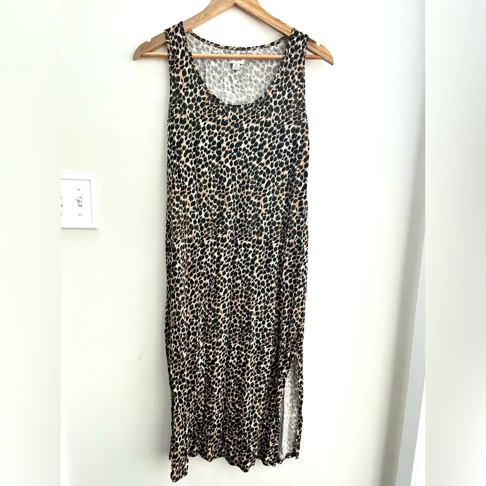 JCREW leopard tshirt dress